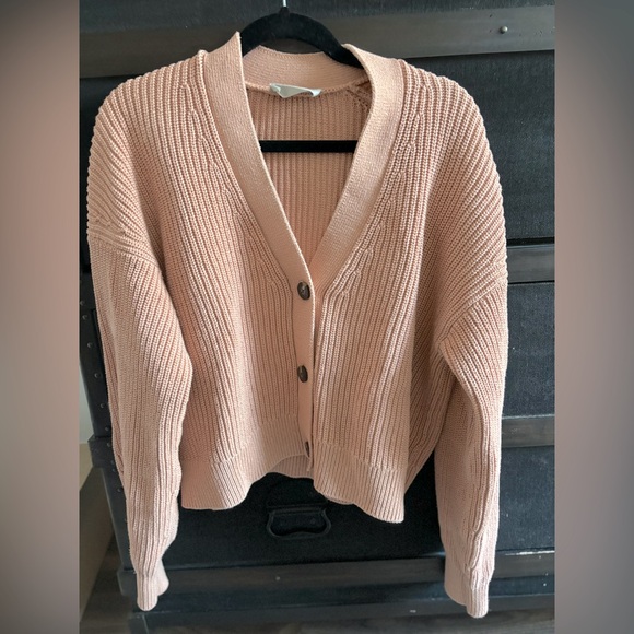 Everlane Organic Cotton Cardigan - Blush Pink - Picture 3 of 5